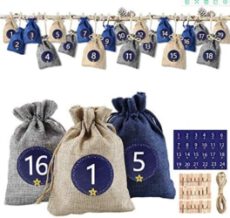 Jutesäckchen Adventskalender zum Befüllen