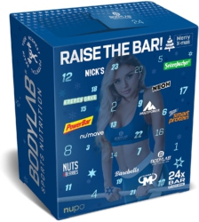 Bodylab24 Riegel Adventskalender 2021, Fitness Adventskalender mit 25 Protein-Riegeln und Energy-Riegeln von Top Marken, High Protein Snacks für eine sportliche Adventszeit